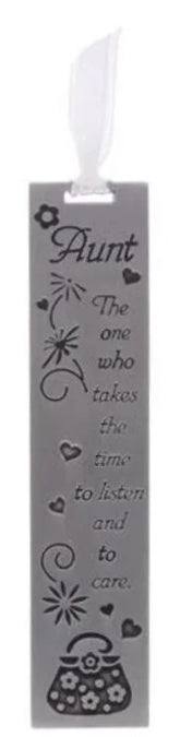 Aunt Stainless Steel Bookmarks With Love